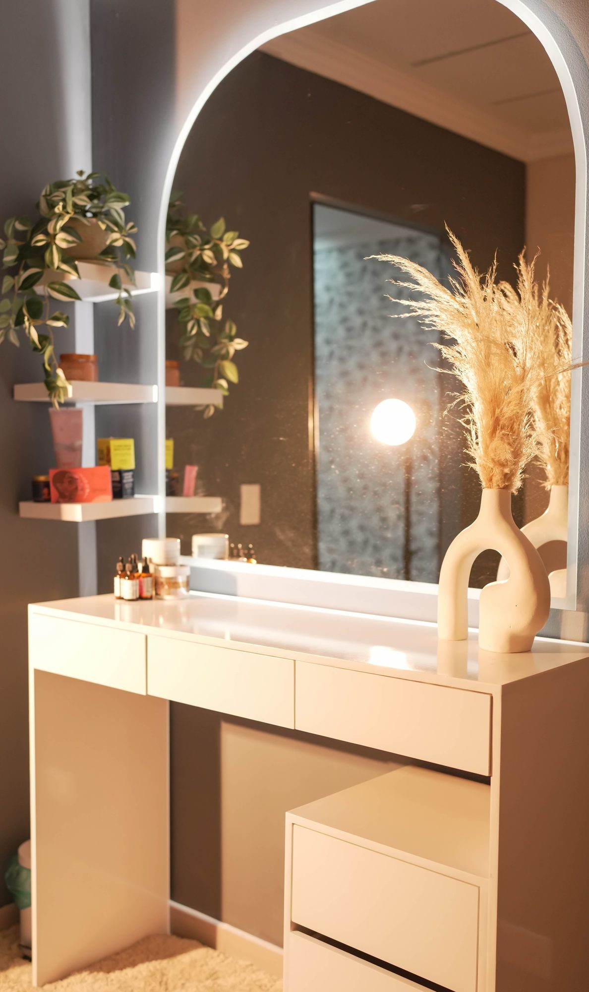 Tocador con luces LED